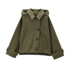 Chaqueta utilitaria con capucha de talla grande