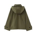 Chaqueta utilitaria con capucha de talla grande